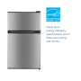 Insignia™ - 3.1 Cu. Ft. Mini Fridge with Top Freezer and ENERGY STAR Certification - Stainless Steel Look - Image 2