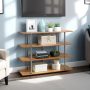 Convenience Concepts Designs2Go No Tools XL Highboy 4-Tier TV Stand 47.25" - Entertainment Center for TVs up to 55 Inches, Modern TV Console with Shelves for Living Room, Family Room, Light Oak - Image 2