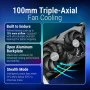 PNY - NVIDIA GeForce RTX 5090 Overclocked 32GB GDDR7 PCI Express 5.0 Graphics Card with Triple Fan - Black - Image 4