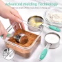 U-Taste 18/8 Stainless Steel Measuring Cups and Spoons Set: 12-Piece Metal Stacking Measure Set for Baking Cooking with Strengthened Welds (Aqua Sky) - Image 5