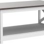Rainbow Sophia Coffee Table, Modern Farmhouse Wood Coffee Table with 2-Tier Storage, 40 Inch, Sargent Oak - Image 4