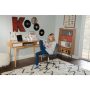 May 47.25 in. Rectangle Natural and White Wood 2-Drawer Desk with Shelf - Image 3