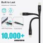 3 Pack 6FT Long USB A to Lightning Fast Charging Cord Apple MFi Certified Compatible for iPhone 14 13 12 11 Pro/Pro Max/Plus XR XS X 8 iPad,Car iPhone Carplay Cable,iPhone Car Charger Cord-Black - Image 4