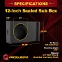 QPower Single 10" Sub Enclosure, Universal Shallow Mount for GMC, Chevy, & Ford Trucks - Image 4