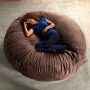 Jaxx 6 Foot Cocoon- Giant Bean Bag for Adults - Padded Microvelvet, Chestnut - Image 1