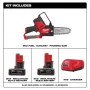 M12 FUEL 12V Lithium-Ion Brushless Battery 6 in. HATCHET Chainsaw Kit with 6.0 Ah and 4.0 Ah Battery, Charger — Top Handle Chainsaw, 4 Ah Battery Included - Image 2