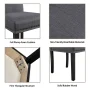 Alden Design 2pcs Tufted High Back Dining Chair, Gray - Image 5