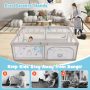 Large Baby Playpen with Pull Rings Ocean Balls and Cute Pattern - Image 6