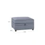 Bois II Gray Velvet Storage Ottoman Section - Modular Sofa - Image 3
