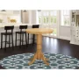 East West Furniture Eden 36" Wood Counter Height Dining Table in Oak - Image 1