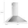 Whirlpool - 30 inches - Convertible - Wall Range Hood - Stainless Steel - Image 4