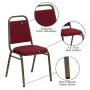 Fabric Stackable Chair in Burgundy - Image 5