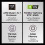 Lenovo - Legion 7a 16" 2.5K 240Hz OLED Gaming Laptop - AMD Ryzen AI 7 450 2026 - 32GB RAM - NVIDIA GeForce RTX 5060 - 1TB SSD - Glacier White - Image 2