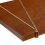 Vista 24 in. x 10 in. x 9 in. Walnut Brown/Gold Decorative Wall Shelf - Image 4
