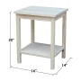 Portman Unfinished End Table - Short (Under 20 in.) - Image 6