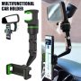360° Car Phone Holder Rotatable And Retractable Rearview Mirror Universal Mount - Image 4
