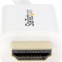 StarTech.com Mini DisplayPort to HDMI Converter Cable - 3 ft (1m) - mDP to HDMI Adapter with Built-in Cable - (M / M) Ultra HD 4K - White (MDP2HDMM1MW) - Image 2