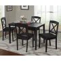 TMS Mason 5-Piece Cross Back Indoor Dining Set, Includes Table and Chairs, Black - Image 3