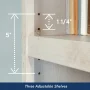 Sauder 5-Shelf Bookcase, Chalked Chestnut Finish - Image 6