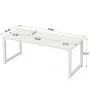 Halseey 70.8 in. W Brown Computer Desk Particle Board Wood Home Office Workstation Boardroom Desk - Image 3