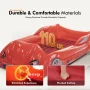 Honeydrill Kids Travel Air Bed Inflatable Air Mattress with Raised Sides, Red - Image 4