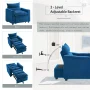 Aukfa Sleeper Sofa Chair Bed with Thick Pad and Cup Holders, Convertible Pull Out Sofa Couch, Blue - Image 2