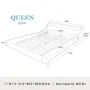 Amolife Cama Moderna Tamaño Queen con Cabecera LED, Estilo Ondulado Curvo de Lujo Tapizado, Negro - Image 3