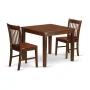 East West Furniture Oxford 3-piece Wood Dinette Table and Chair Set in Mahogany - Image 2