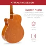Best Choice Products 22-Fret Full Size Acoustic Electric Bass Guitar w/ 4-Band Equalizer, Truss Rod, Padded Gig Bag - Blue - Image 4