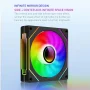UPSIREN UF-1 PRISM 4 PRO Computer Chassis Fan 12cm ARGB 4 Pin PWM Quiet Cooling Fan 12V Large Air Volume 45.2CFM/600-1500RPM - Image 2