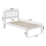 Richmond White Solid Wood Frame Full Platform Bed - Image 3