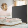 6 Feet Single Panel Rolling Room Divider with Wheels - Image 2