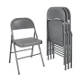 Mainstays All-Steel Metal Folding Chair, Gray - Image 4