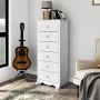 Prepac Monterey 6 Drawer Wooden Dresser Chest, 19" x 23.25" x 52.75", White - Image 6