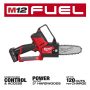 M12 FUEL 12V Lithium-Ion Brushless Battery 6 in. HATCHET Chainsaw Kit with 6.0 Ah and 4.0 Ah Battery, Charger — Top Handle Chainsaw, 4 Ah Battery Included - Image 3