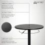 Bentley Adjustable Pub Table in Black Brushed Wood and Black Metal - Image 3
