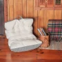 Big Joe Roma Kid's Bean Bag Chair, Oat Sherpa and Graphite, Vegan Suede, 2 feet - Image 5