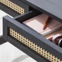 Better Homes & Gardens Springwood Caning Desk, Charcoal Finish - Image 5