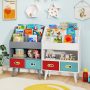 Gray Kids Bookshelf with Open Compartment for Toddlers 3+ Years Old - Image 2