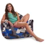 Posh Creations Structured Bean Bag Chair, Malibu Lounge, Adults, 2.8ft, Nylon - Camo Pink and Black - Image 5