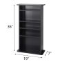 36" H Multimedia Storage Cabinet DVD Rack Book Shelf Organizer Stand Audio Tower - Image 4