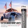 1PC 2FT Chasing LED Fat Whip Light High Density and High Brightness LED with Brake and Reverse Function-Remote and APP Control - Image 4