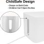 Cable Management Box - 3 Pack Cord Organizer Box for Desk - Large Medium Small Cable Box to Hide Power Strip & Wires - Pet-Safe Cord Hider for TV Computer Under Desk - Black - Image 4