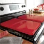 Calypso Basics, Tin Rectangular Burner Cover Set of 2, Red - Image 3