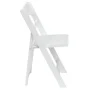 Hercules Series White Wood Folding Chair with Vinyl Padded Seat - Image 2