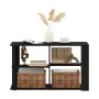 Furinno Romain Narrow Coffee Table with Shelves, Espresso/Black - Image 3