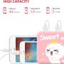 Yoobao Portable Charger 10000mAh Power Bank External Battery Pack Powerbank Cell Phone Battery Backup Charger with Dual USB Output Comaptible Cellphone Smartphones - Pink Sweet - Image 3