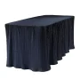 6 ft. Blue Table Cloth Made for Folding Tables - Image 1