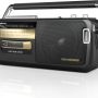 Retro Boombox Cassette Player AM/FM Radio Stereo,Wireless Streaming, USB Slot, 3.5mm Headphone Jack, Cassette Recorder with Built-in Microphone, Convert Cassettes to USB (Black) - Image 6