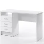 Tvilum Whitman 3 Drawer Office Desk with 1 Shelf for Adults, White - Image 2